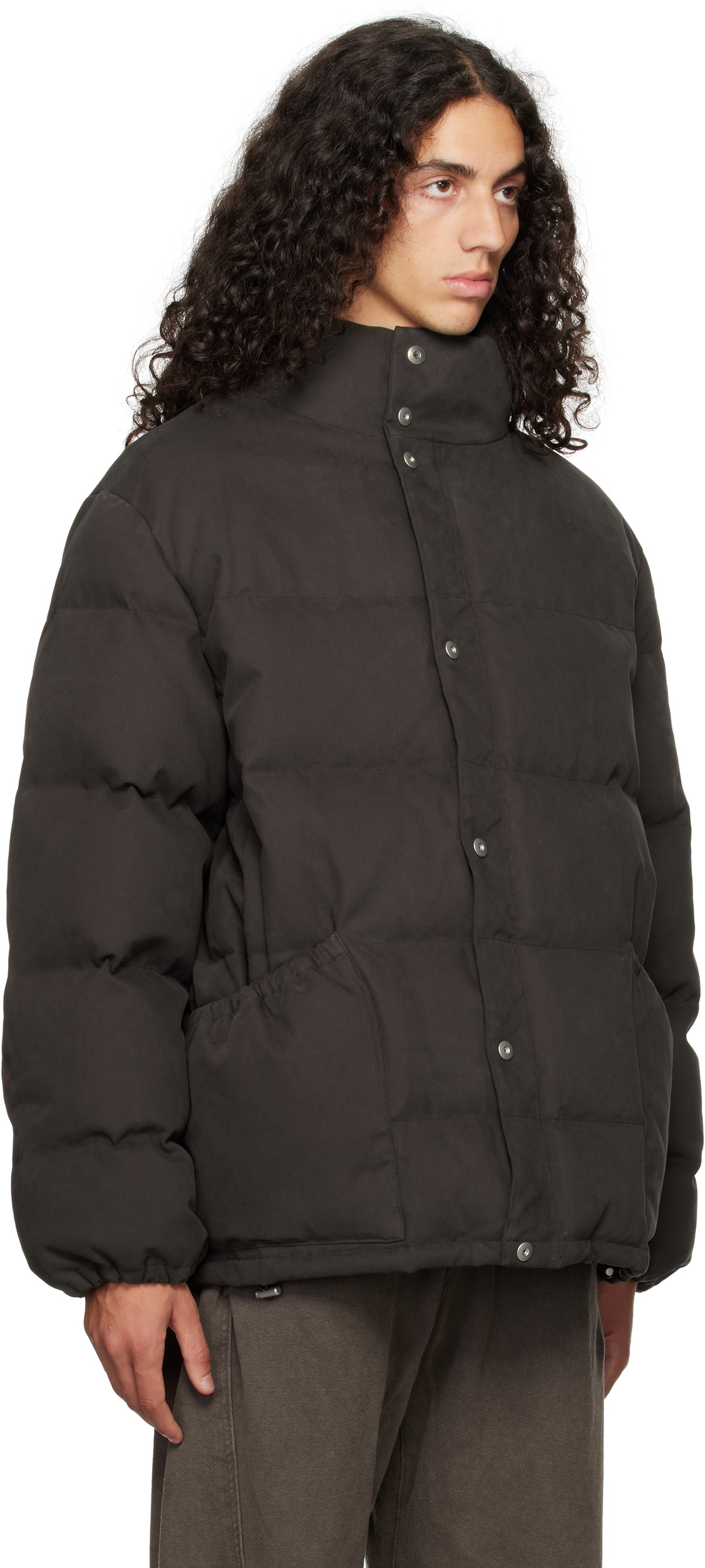 Omar Afridi Brown Noshaq Down Jacket Omar Afridi