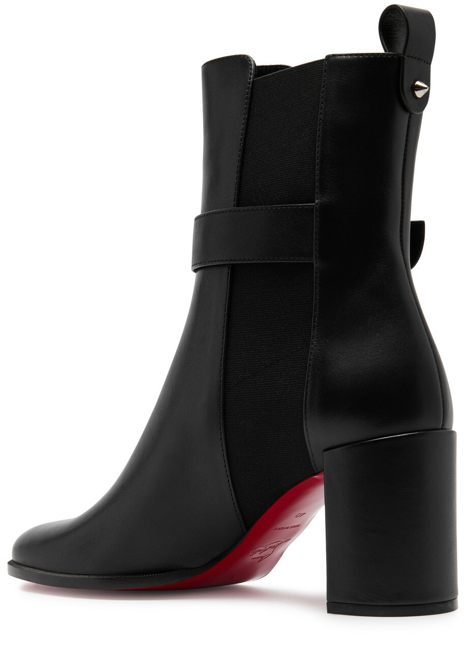 Christian Louboutin CL Chelsea Booty 70 Leather Ankle Boots Black