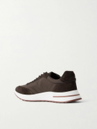 Loro Piana - Weekend Walk Suede-Trimmed Shell Sneakers - Brown