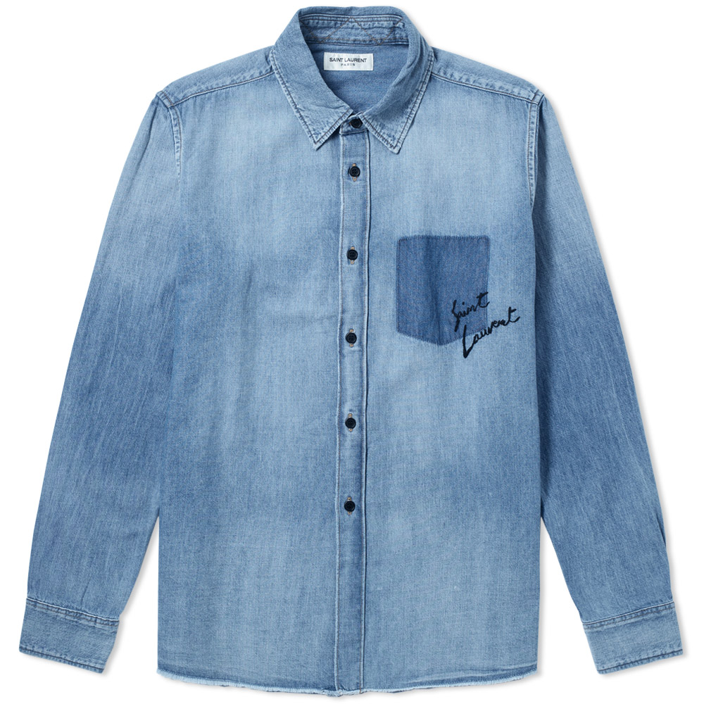 Saint laurent shop denim shirt