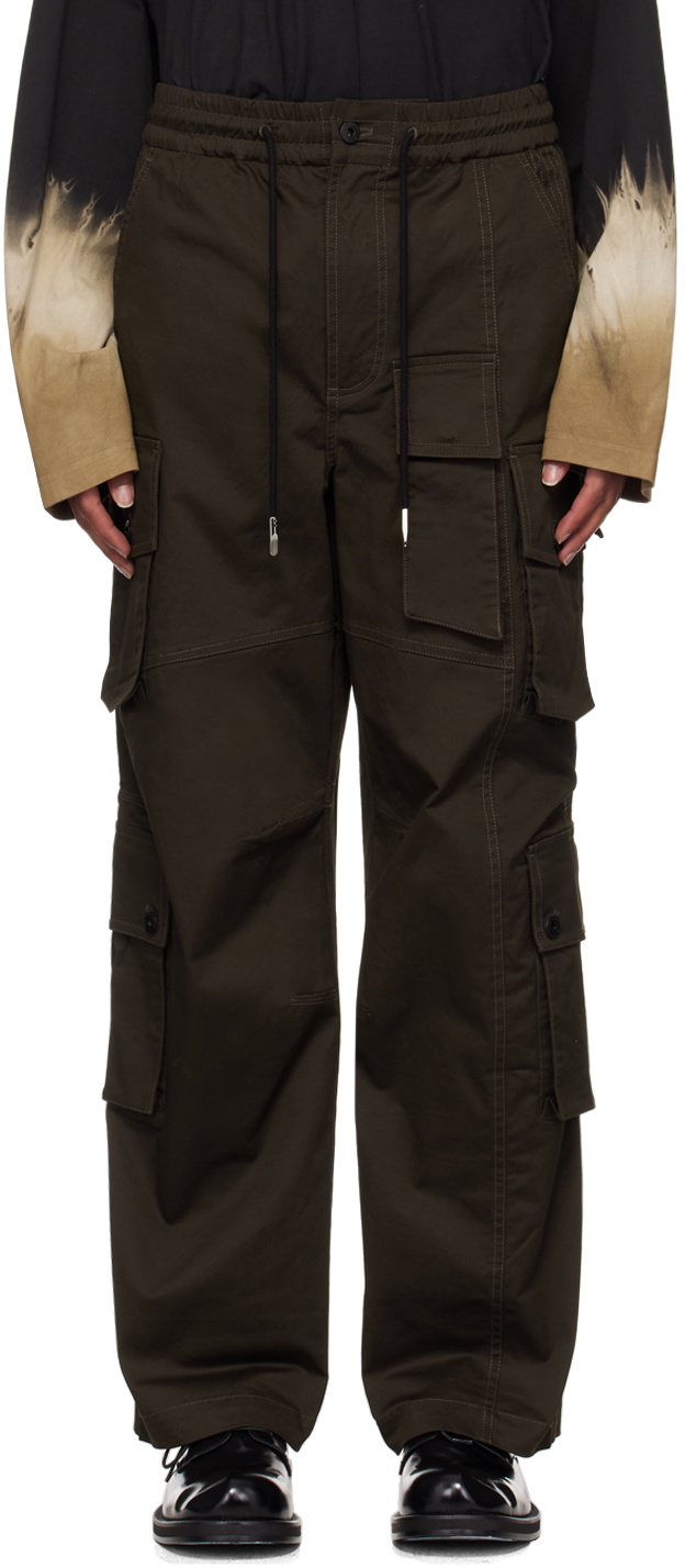 Feng Chen Wang Brown Cotton Cargo Pants