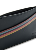 Paul Smith Stripe-print Leather Card Holder - Navy - One Size