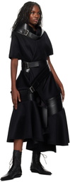 Junya Watanabe Black Belted Maxi Dress