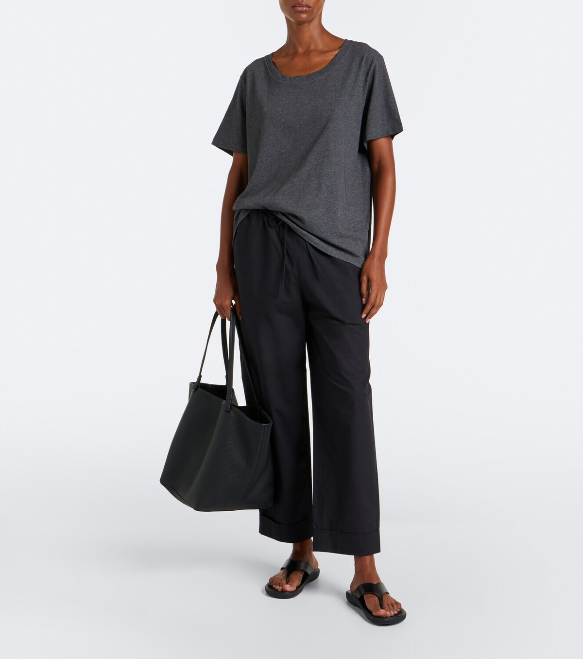The Row Park Tote Three leather shopper