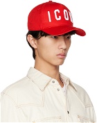 Dsquared2 Red 'Be Icon' Cap