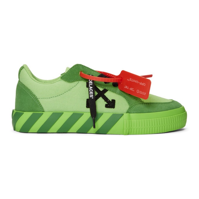 Photo: Off-White SSENSE Exclusive Green Low Vulcanized Sneaker