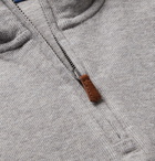 Polo Ralph Lauren - Mélange Cotton-Jersey Half-Zip Sweater - Gray