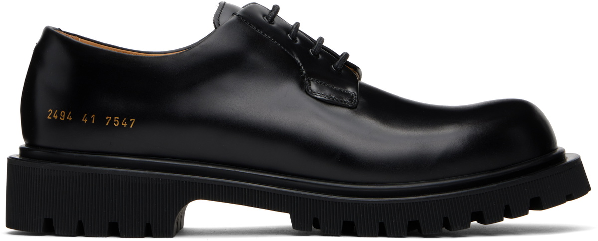 Common Projects Black Chunky Derbys