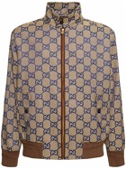 GUCCI Macro Gg Canvas Jacket with leather