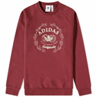 Adidas Men's Crew Sweat in Shadow Red