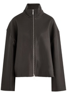 Remain BY Birger Christensen Leather Jacket Brown