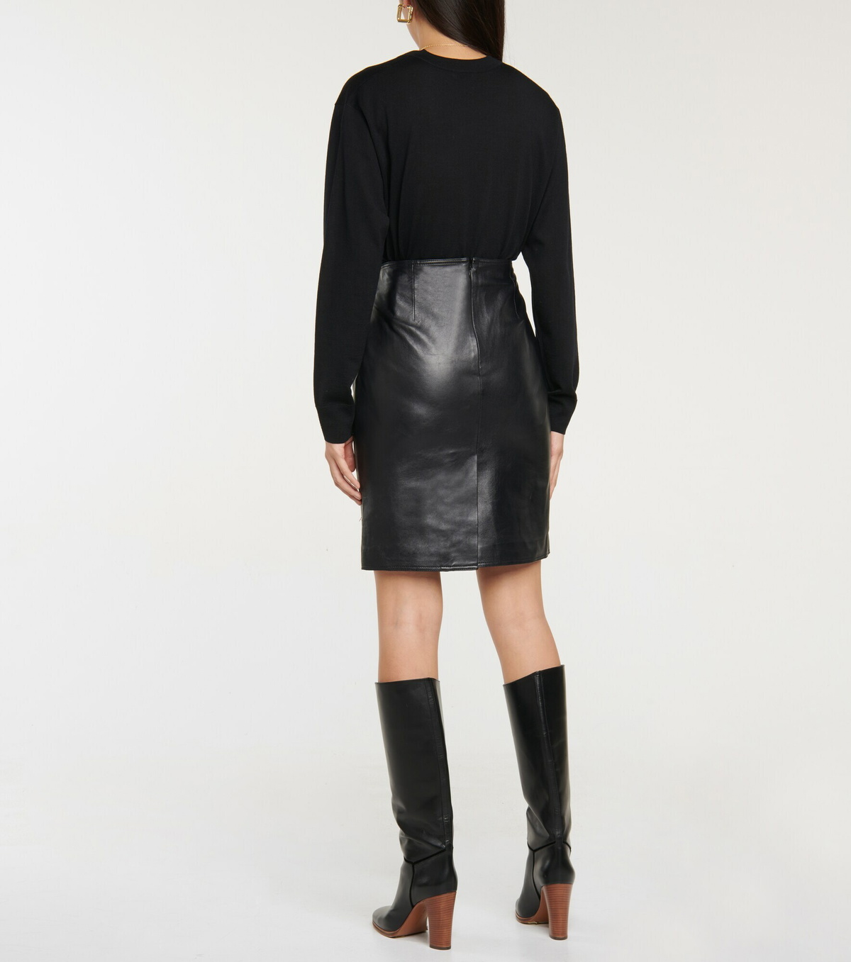 Stand Studio - Maci leather midi skirt