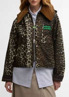Barbour X Ganni Leopard-print Waxed Cotton Jacket