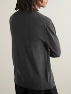 Maison Kitsuné - Logo-Appliquéd Cotton Sweater - Gray