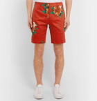 Paul Smith - Slim-Fit Printed Cotton-Blend Shorts - Red