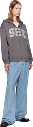Carne Bollente SSENSE Exclusive Gray Zipcode Desire 'Sex' Hoodie