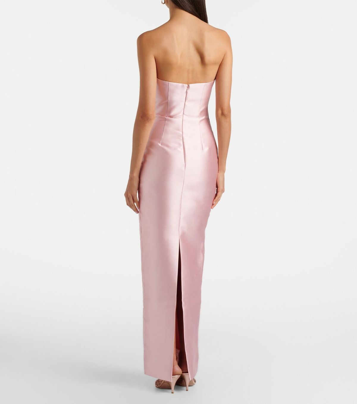 Solace London Ingrid draped satin gown