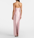 Solace London Ingrid draped satin gown