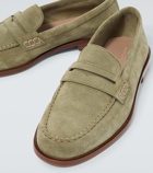 Manolo Blahnik Perry suede penny loafers