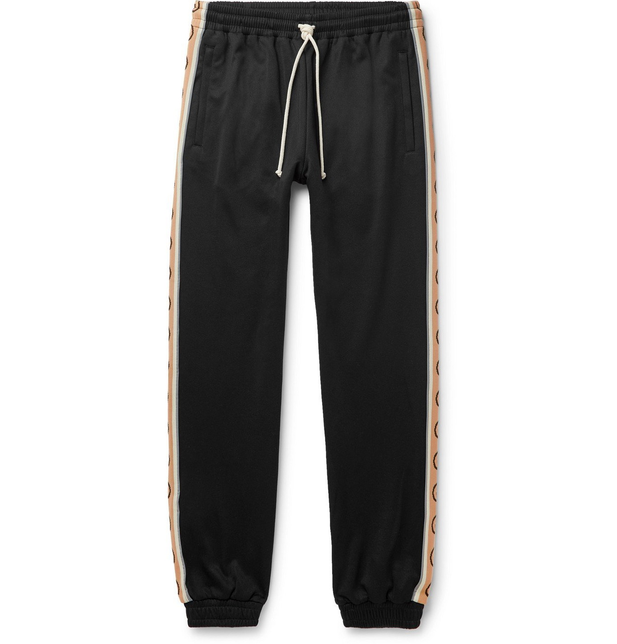 Gucci Black Knit Contrast Vertical Logo Print Track Pants M Gucci  TLC