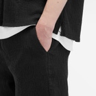 Percival Men's Artifact Relaxed Seersucker Trousers in Black