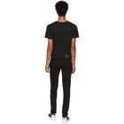 Balmain Black Distressed Basic Biker Jeans