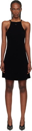 Courrèges Black Spongy Heritage Minidress