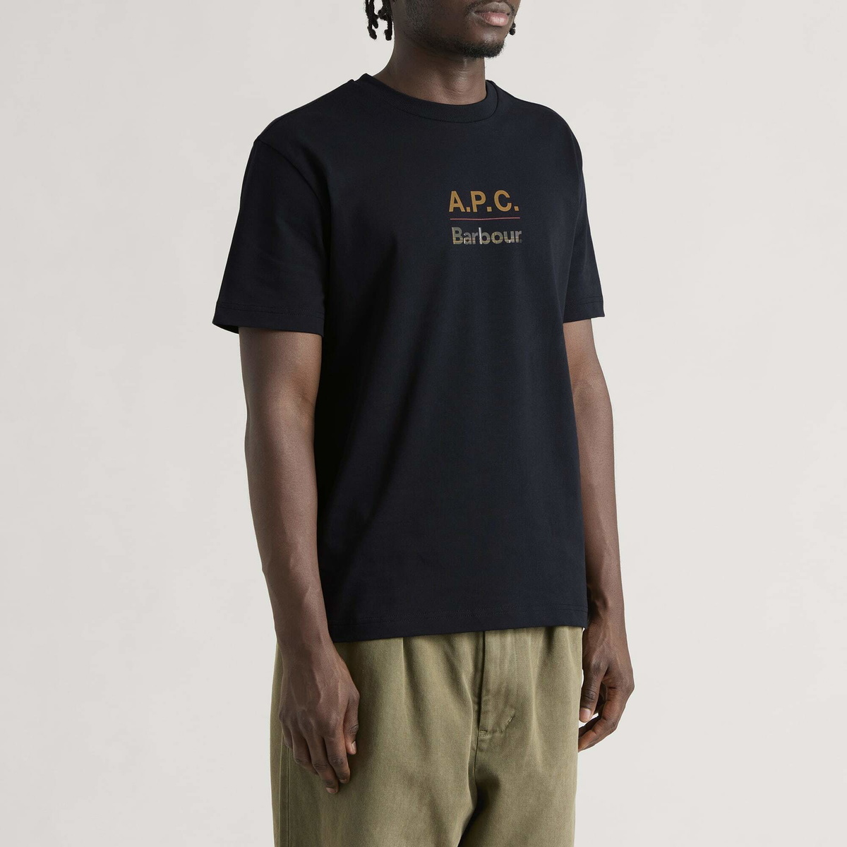 Barbour Men's x A.P.C. Logo T-Shirt in Dark Navy