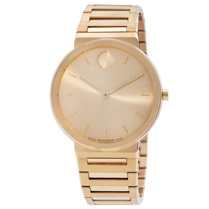 Photo: Movado Bold Horizon Quartz Gold Dial Unisex Watch 3601081