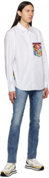 Versace Jeans Couture White Roses Shirt