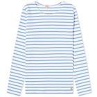 Armor-Lux Women's Long Sleeve Breton T-Shirt in White Lobelia