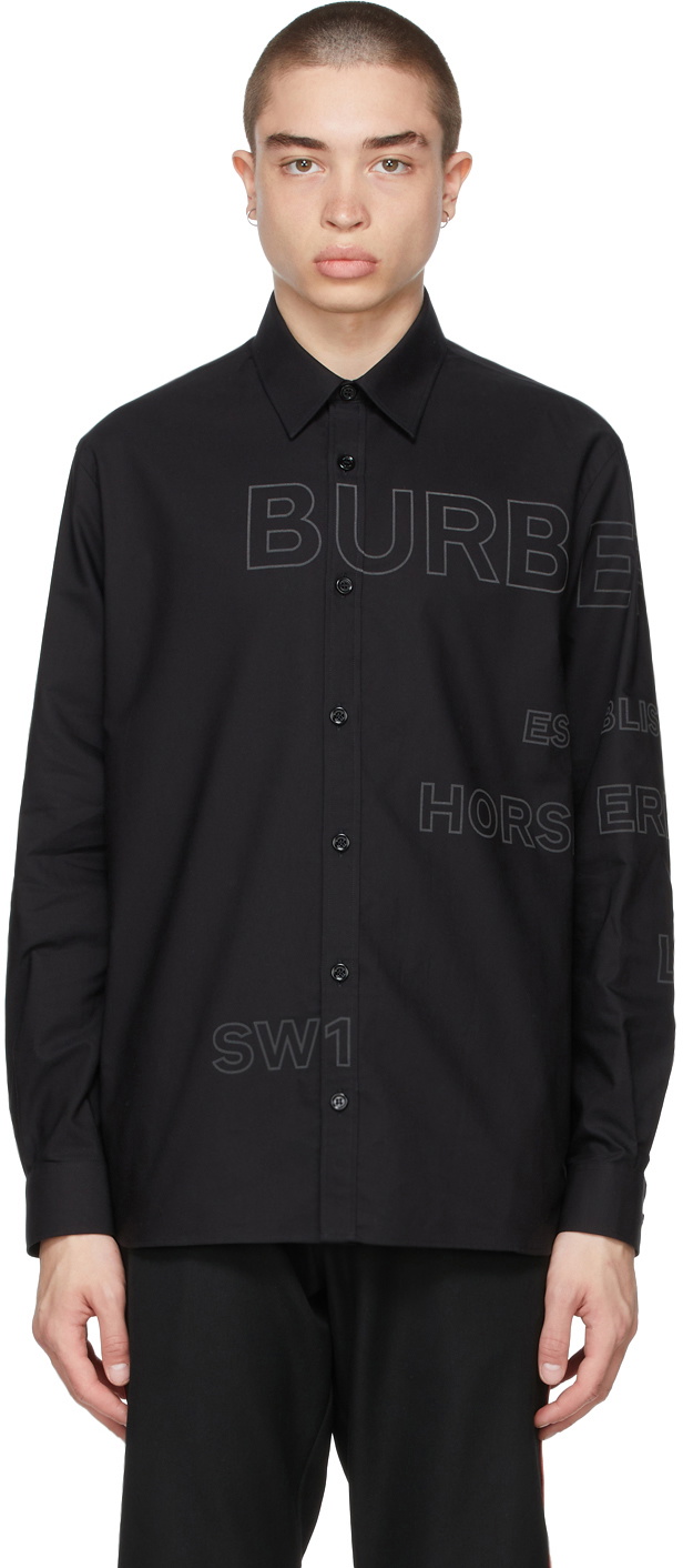 burberry black dress shirt Burberry Slim Fit Stretch Cotton Shirt , Size: XXXS