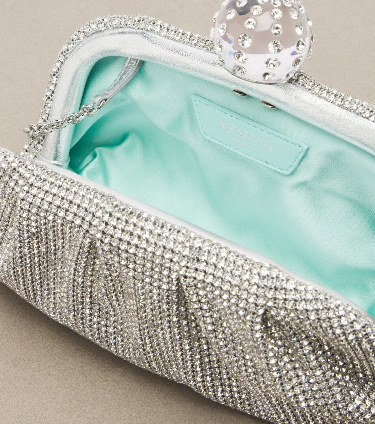 Aquazzura Tequila crystal-embellished clutch