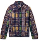 YMC - Beach Shawl-Collar Checked Fleece Jacket - Multi