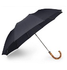 London Undercover - Wood-Handle Telescopic Umbrella - Men - Navy