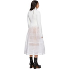 Loewe White Rib Knit and Organdy Dress
