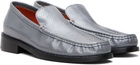 Acne Studios Gray Leather Loafers