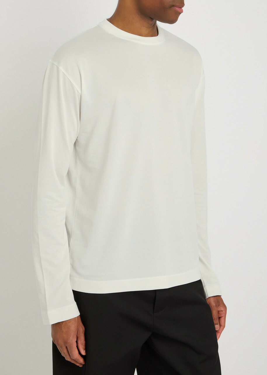 Jacquemus Le Tshirt Rond Carre Logo-embroidered Woven T-shirt White