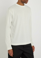 Jacquemus Le Tshirt Rond Carre Logo-embroidered Woven T-shirt White