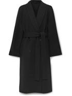 The Row - Ferro Shawl-Collar Belted Double-Breasted Wool-Blend Felt Coat - Black