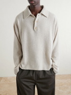 The Elder Statesman - Dume Rugby Cashmere Polo Sweater - Neutrals