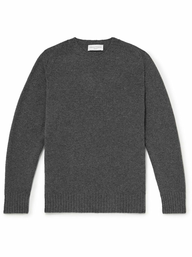 Photo: Officine Générale - Merino Wool and Cashmere-Blend Sweater - Gray