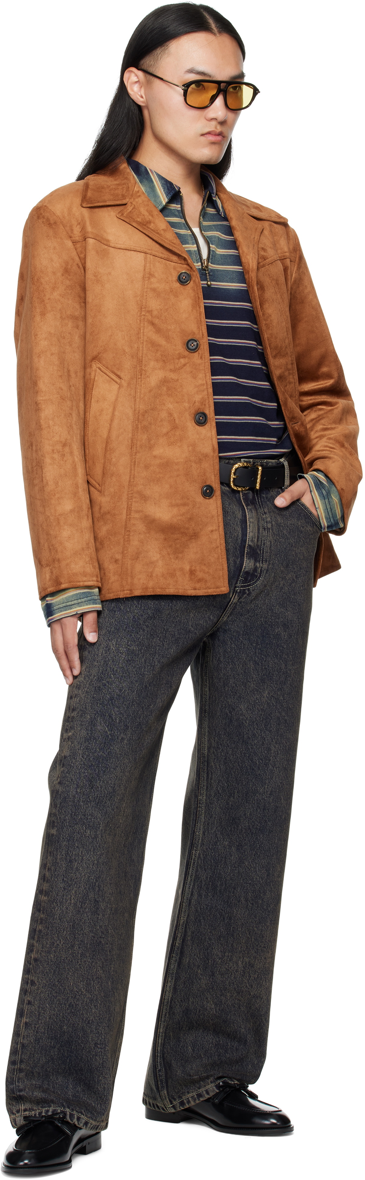 MMIC Tan Boulevard Faux-Suede Jacket
