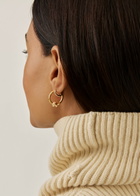 Missoma X Lucy Williams Knot 18ct Gold Vermeil Small Hoop Earrings - One Size