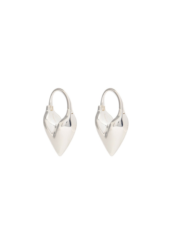 Photo: Otiumberg Roscida Heart Sterling Silver Hoop Earrings - One Size