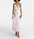 Leo Lin Ava floral-appliqué corset gown