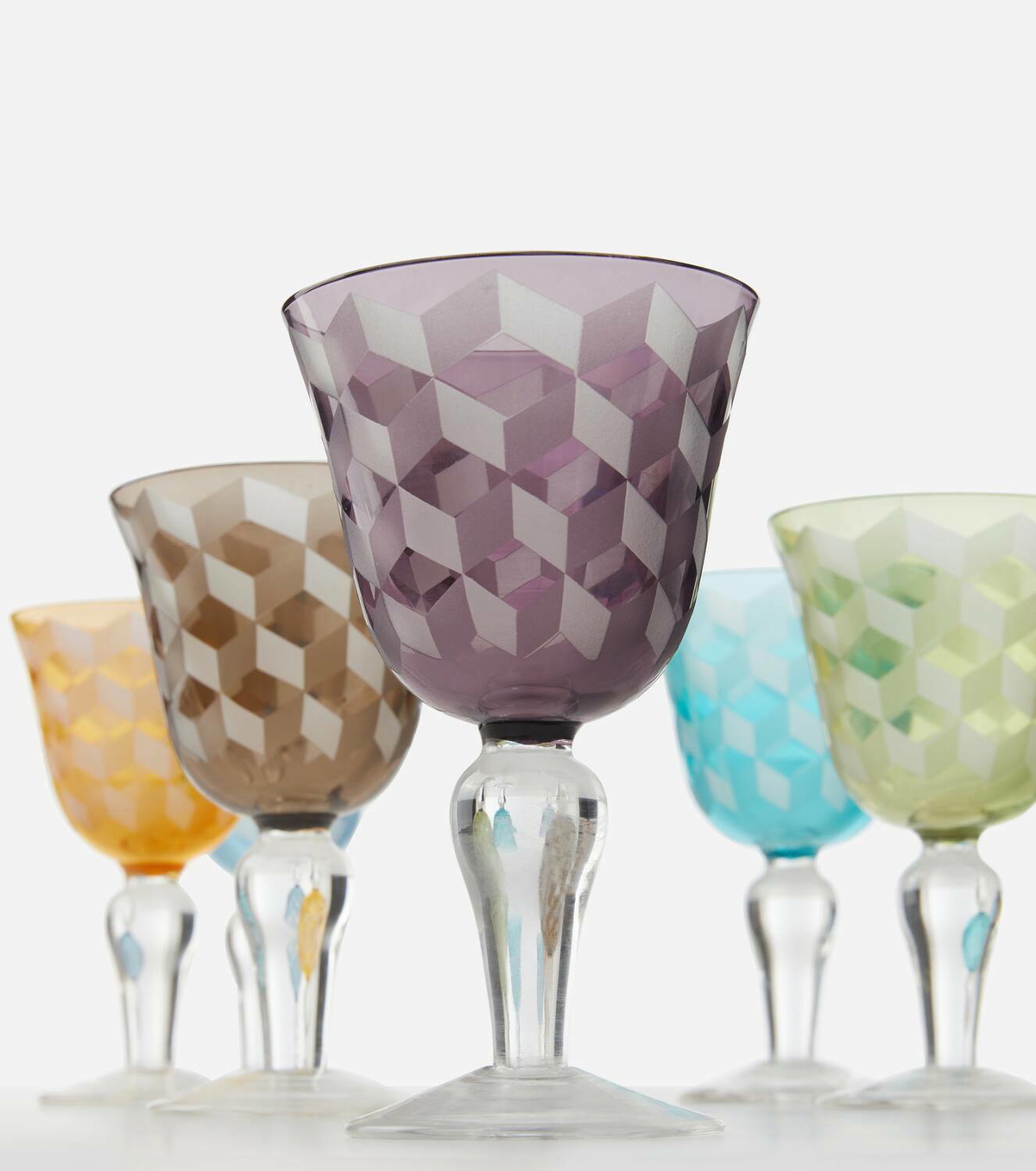 Polspotten Blocks set of 6 wine glasses