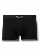 Zegna - Stretch-Cotton Boxer Briefs - Black