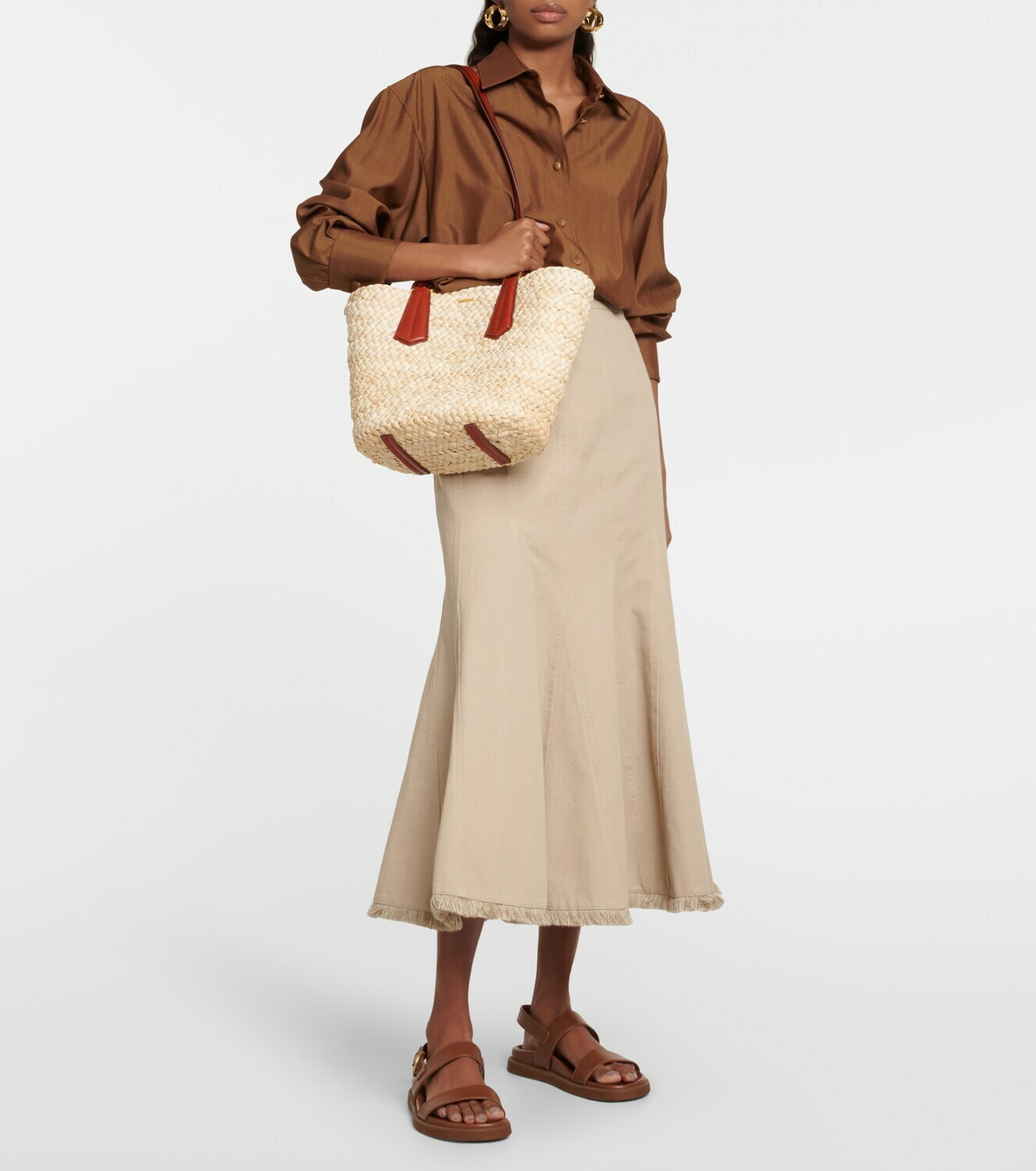 Max Mara - Panier Medium straw tote bag Max Mara