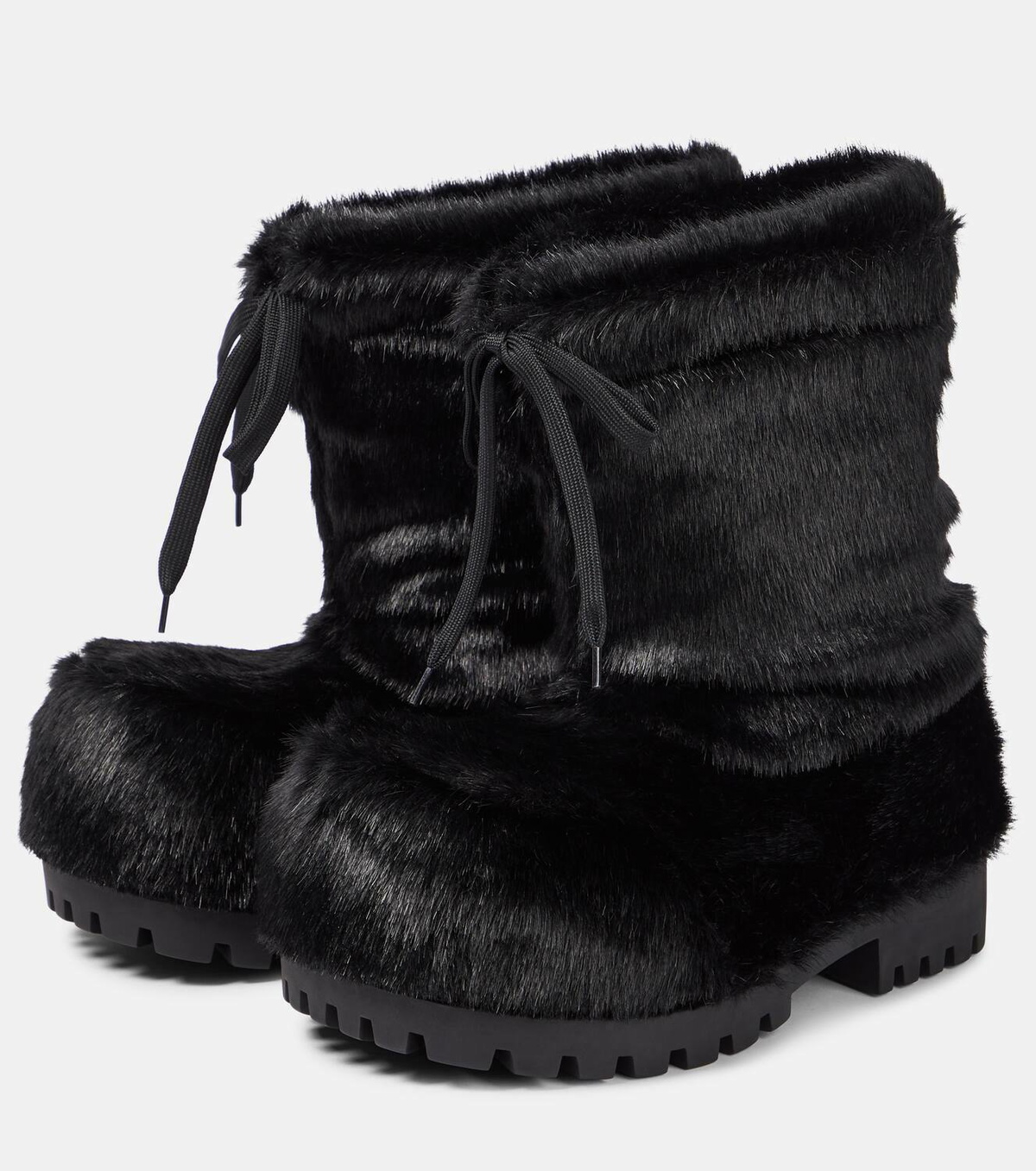 靴 balenciaga alaska fur boots black 41~42 Balenciaga Alaska faux fur snow boots Balenciaga
